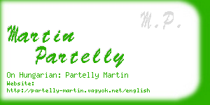 martin partelly business card